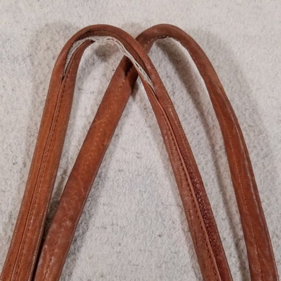 DKNY Dark Pink & Brown Suede Large Shoulder Bag - Picture 6 of 8